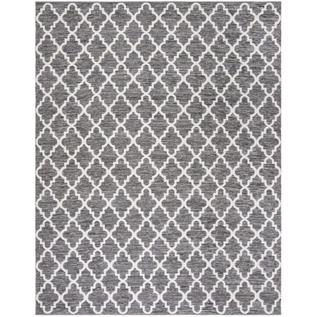 Safavieh 8 x 10 ft. Large Rectangle Montauk Hand Woven Rug, Charcoal and Ivory MTK611J-8